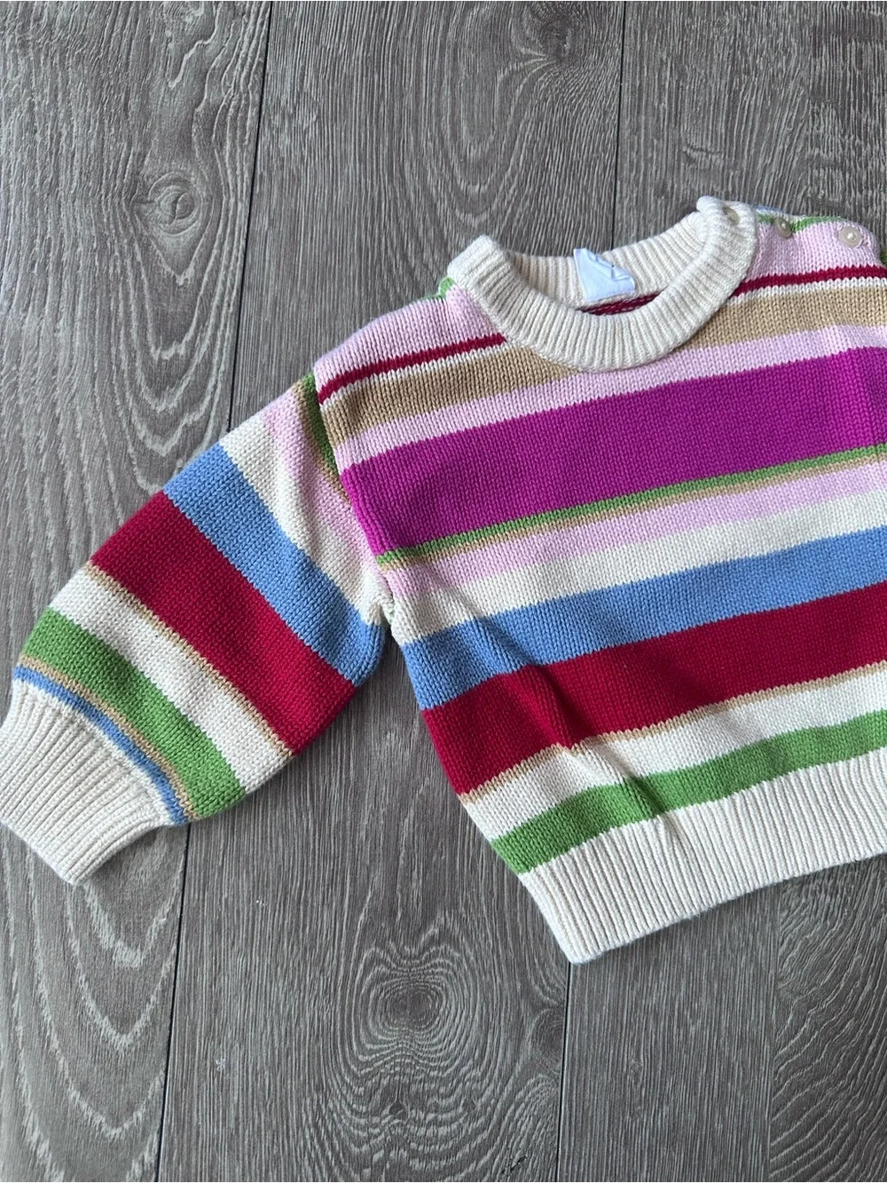 baby GAP Crewneck knit cotton Striped Sweater 6-12 months